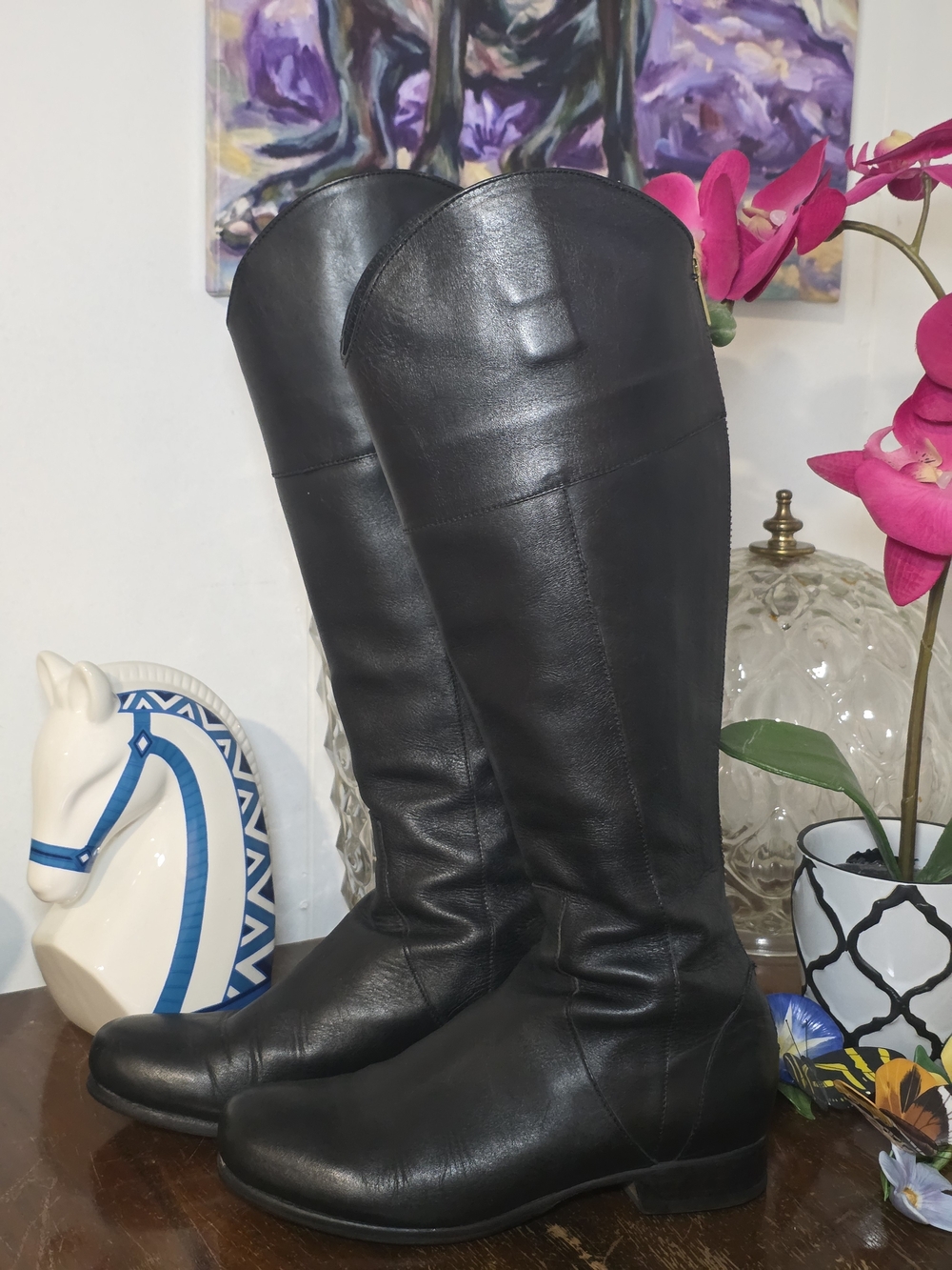 Poppy Barley "The Riding Boot" in Black Leather - Picture 3 of 14